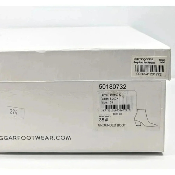 Jaggar Women's Grounded Croc Embossed Black Leather Booties Size 35 (MSRP $208) - Picture 10 of 10